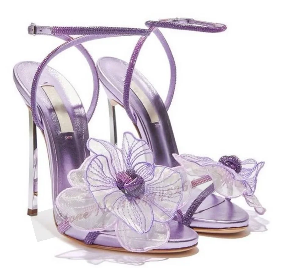 Silver Metal Blade Heel Fairy  - Mesh Strap Metal 评论和价格