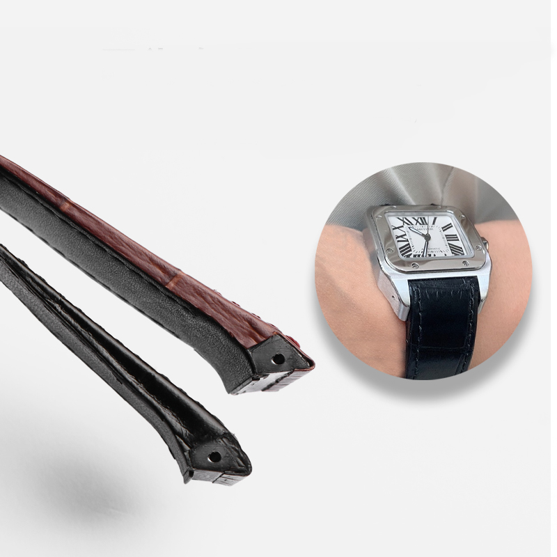 High Quality Cowhide Watch Str - Cartier Watch Santos 评论和价格