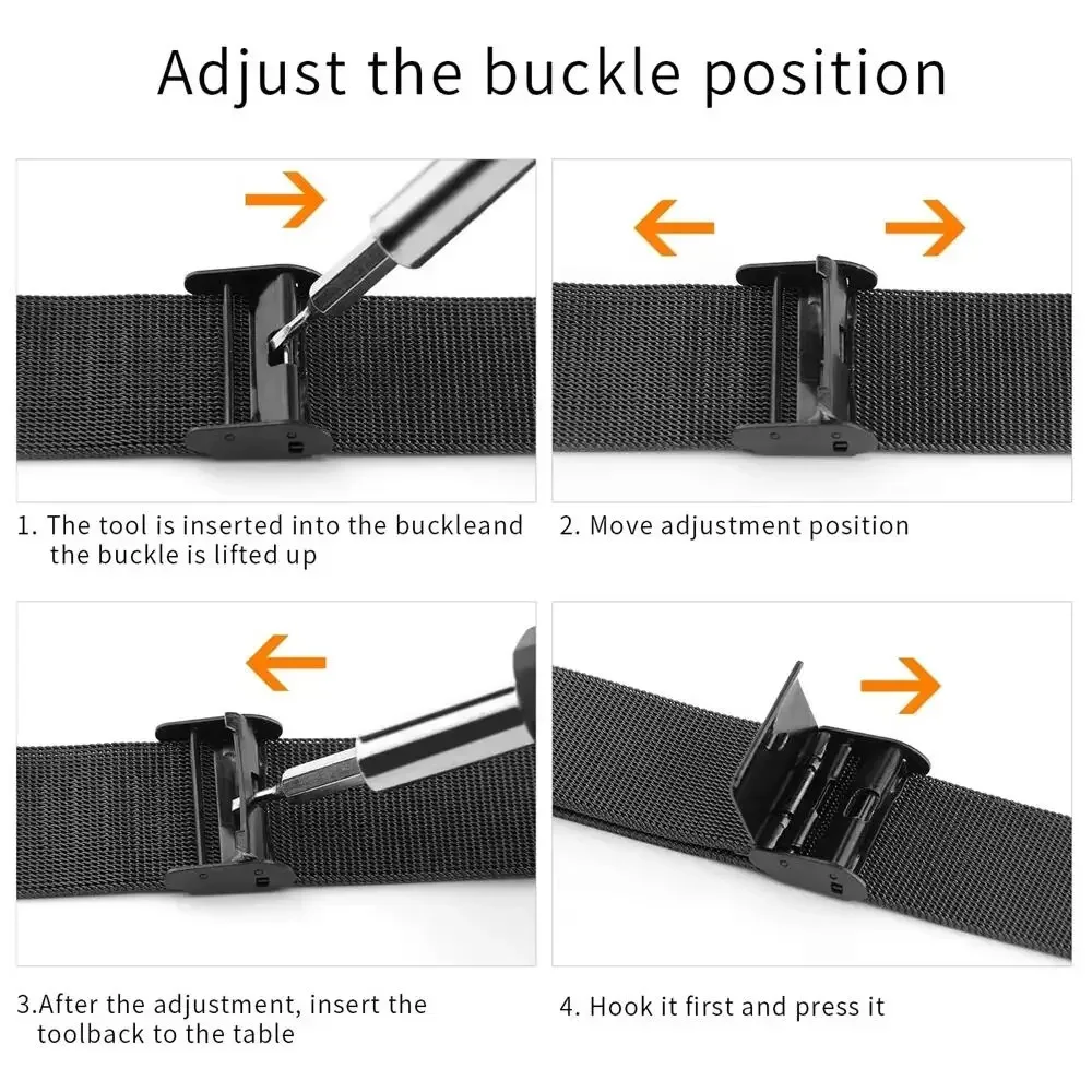 Metal Bands for Garmin Vivoact - Mesh Strap Metal 评论和价格