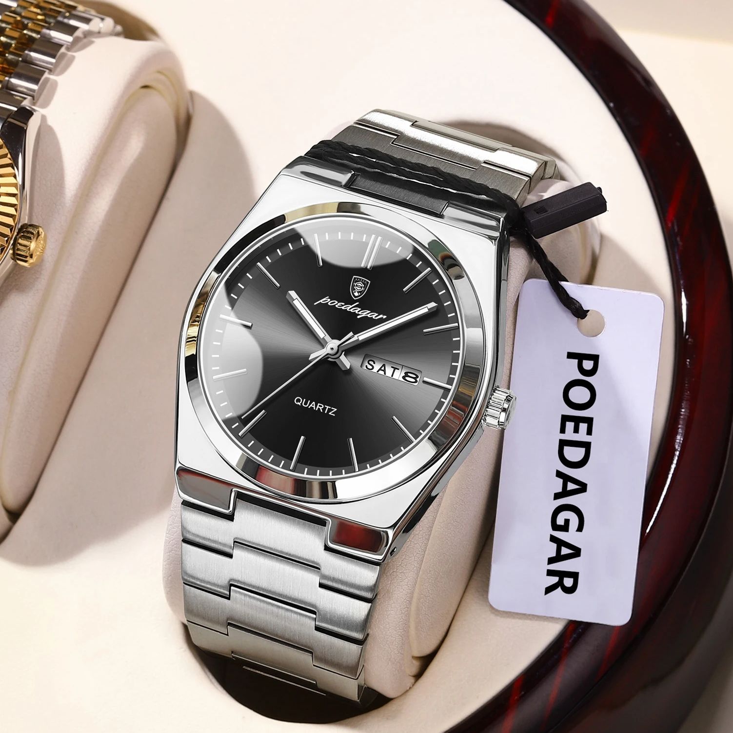 POEDAGAR Luxury Men's Quartz W - Patek Philippe Watch Nautilus 评论和价格