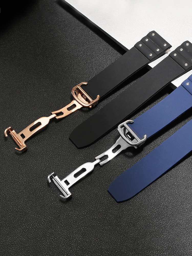 High quality Rubber watchband  - Cartier Watch Santos 评论和价格